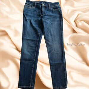 St John’s Bay Dark Wash Skinny Leg Denim Jeans Petite Size 4P